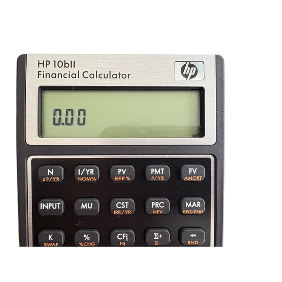 HP 10bII Financial Calculator Black Tested and Works Great New Batteries - Picture 2 of 7